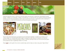 Tablet Screenshot of pistachioscatering.com